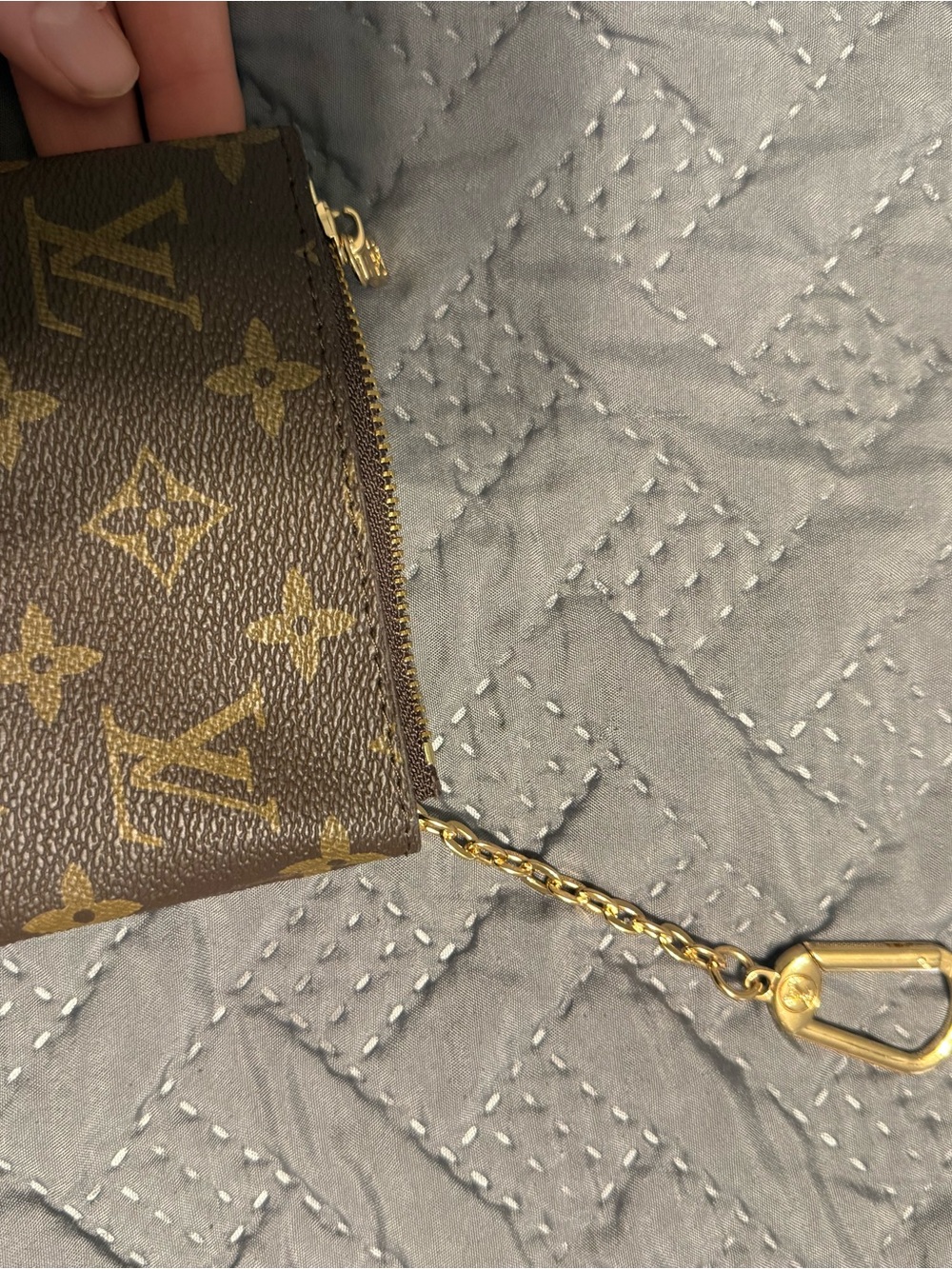 Monogram Brown Chain Coin Pouch